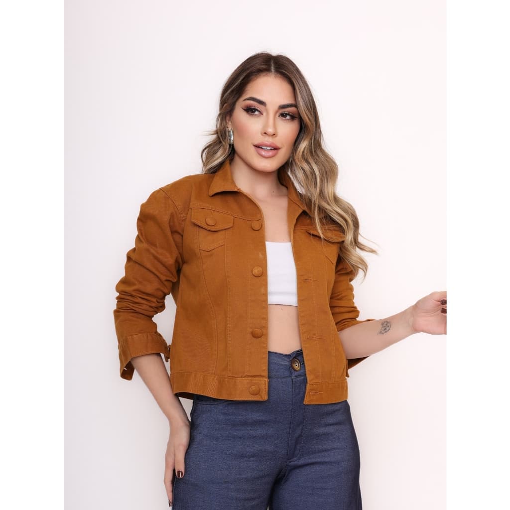 Jaqueta jeans moda feminina