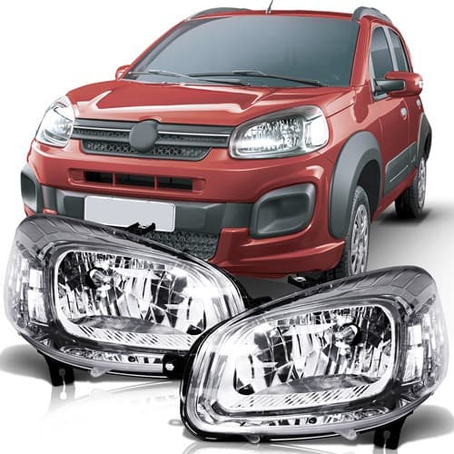 Farol Uno  Way Vivace Attractive Máscara Cromada Foco Simples Ano 2015 á  2021