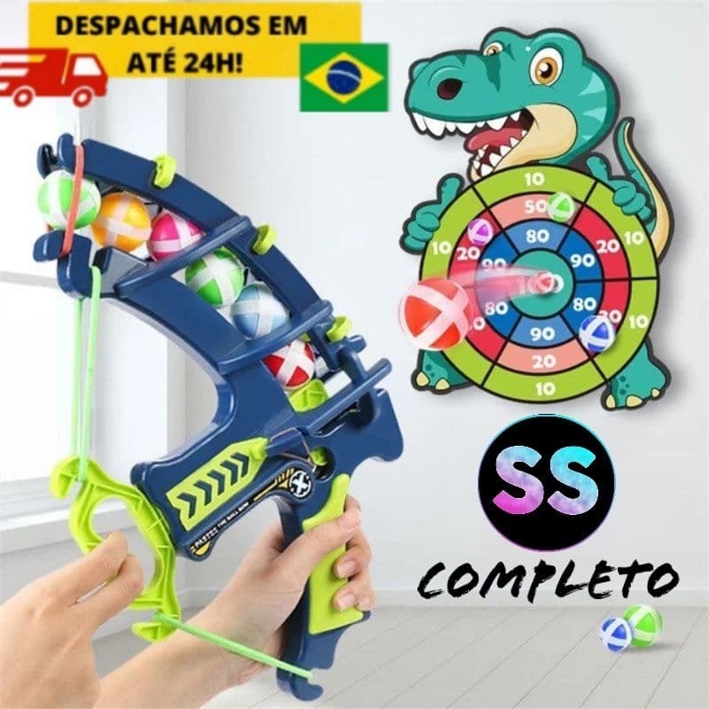 brinquedo arco e flecha 6 bolas e alvo