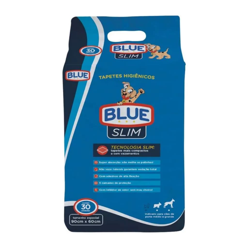 Tapete Higiênico Blue Slim Premium 90x60 30 Unidades