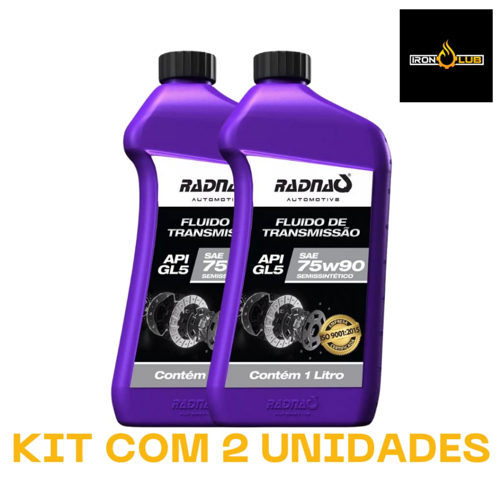 KIT 2 LITROS FLUIDO DE TRANSMISSÃO RADNAQ 75W90