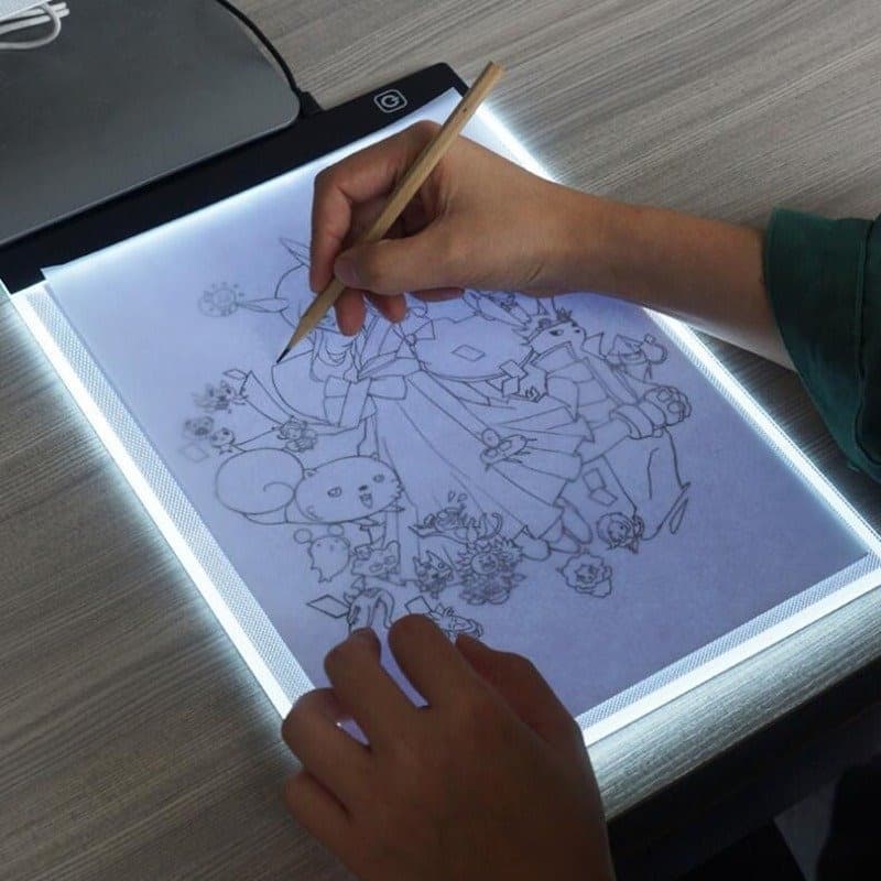 Mesa de Desenho com Luz LED | A4 e A5 | Prancheta USB | Iluminação | Transposição De Desenho