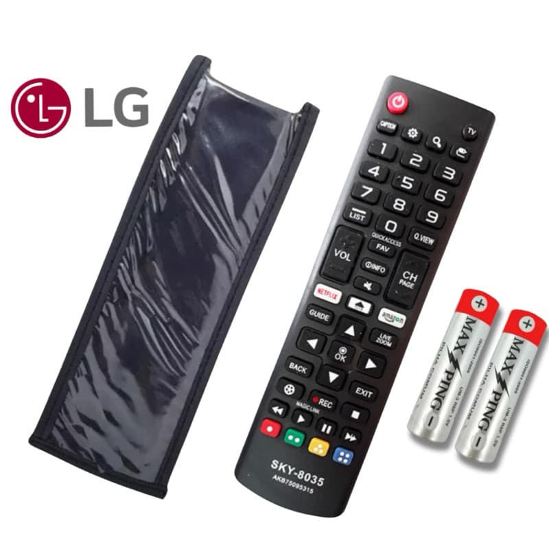 Controle Remoto 8085 Completo Com Capa  Compatível Com LG TV Smart  Netflix Amazon