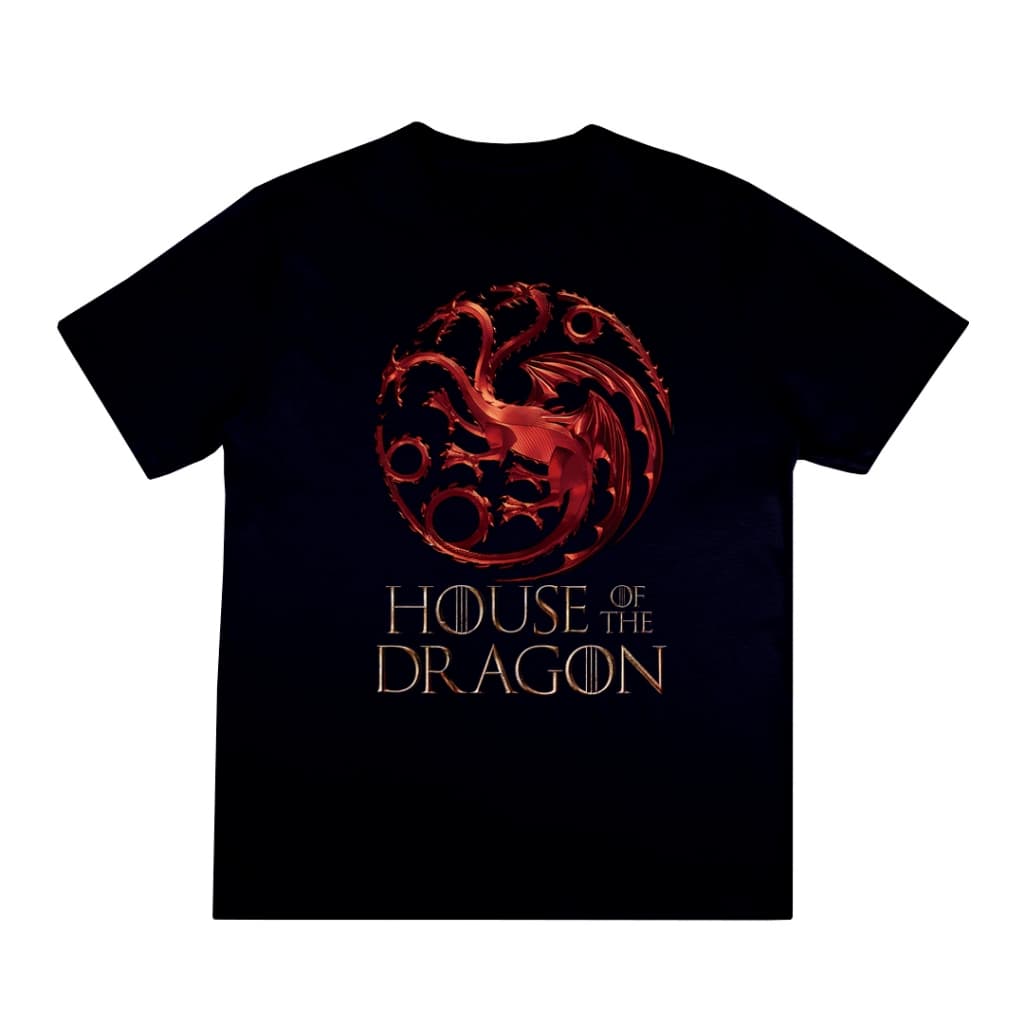 Camiseta A Casa do Dragão House Of the Dragons Série Fio 30.1 Penteado Algodão zero encolhimento