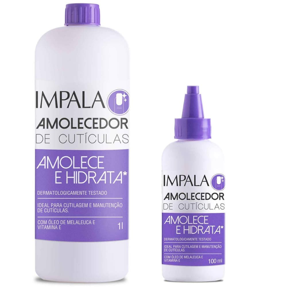 Kit Amolecedor de Cutículas Impala 100ml + Refil 1L