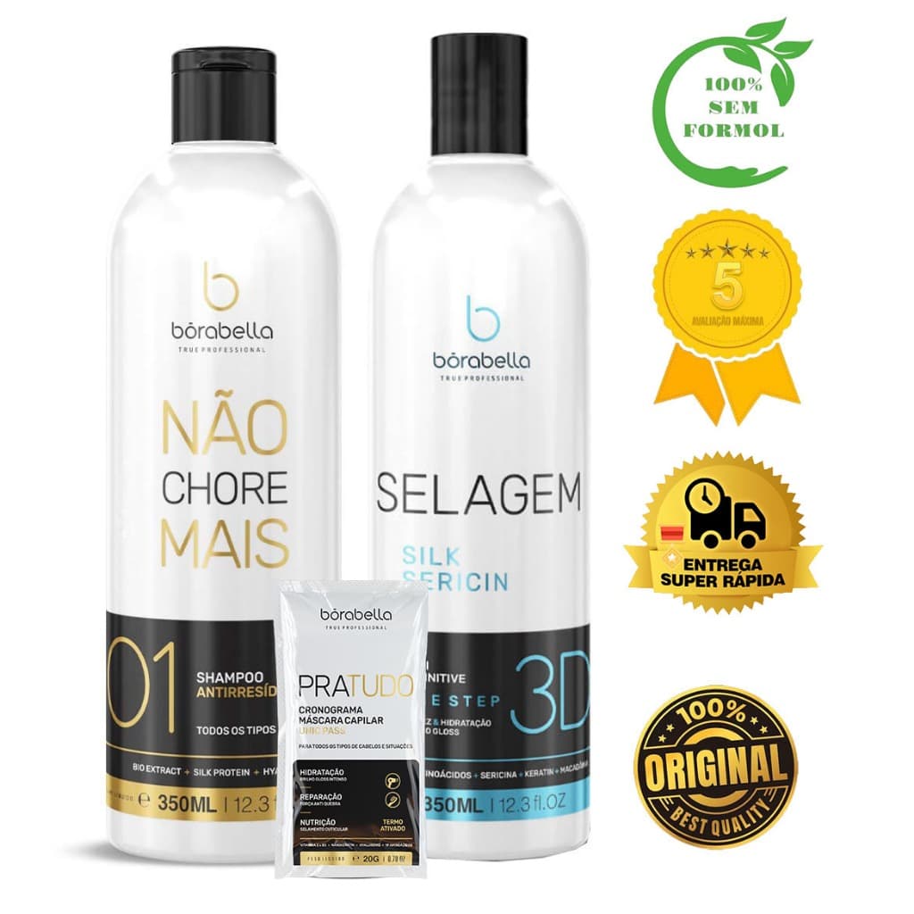 Borabella Kit Selagem 3d Gloss Semi Definitiva & Shampoo