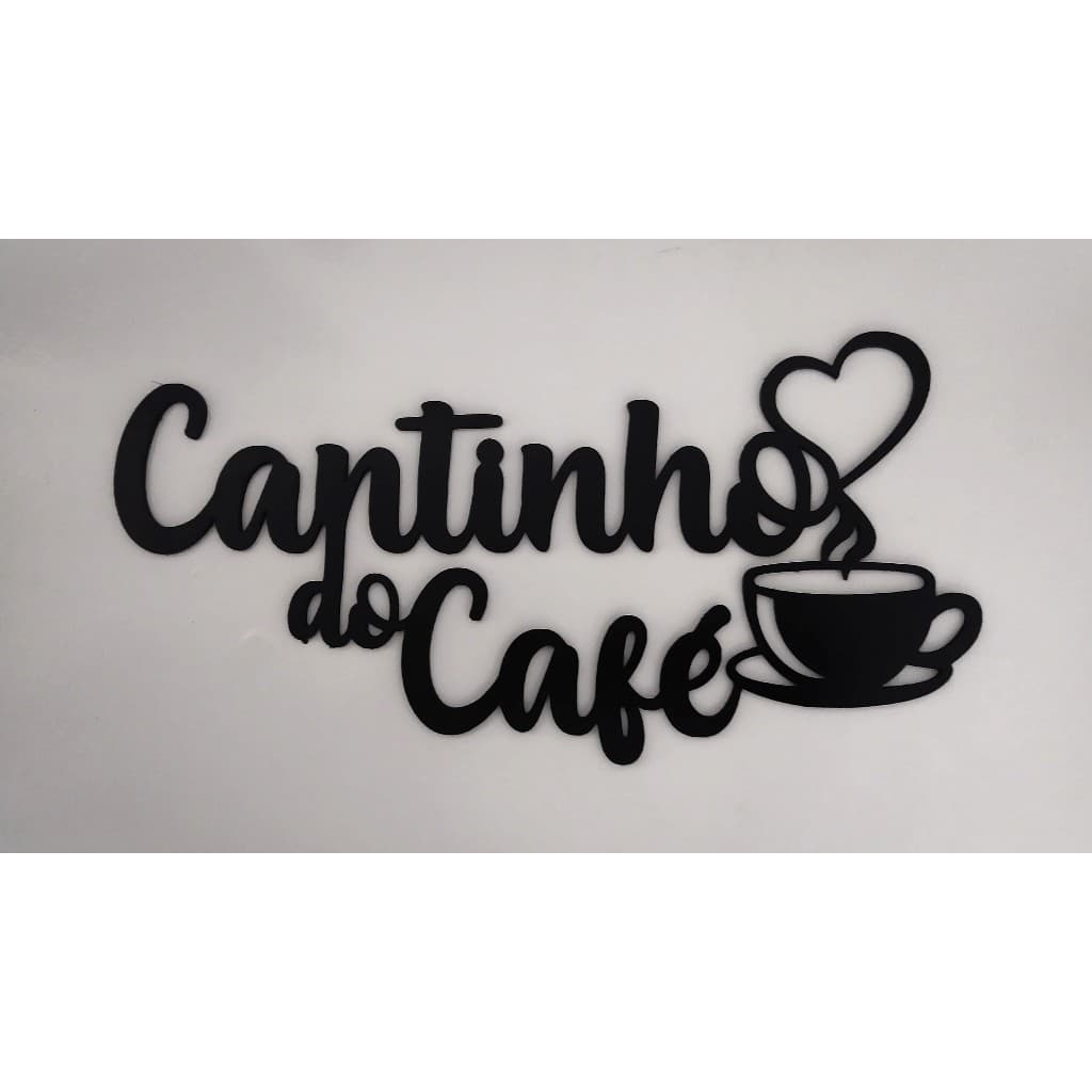 Placa Decorativa Cantinho do Café Alto Relevo