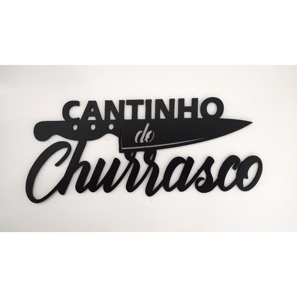 Placa Decorativa MDF Cantinho do Churrasco