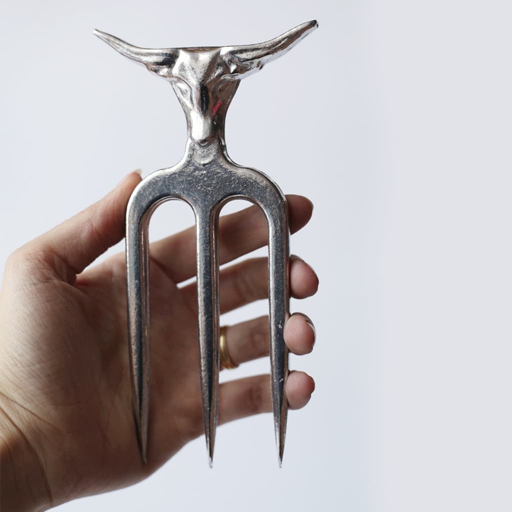 garfo tridente para churrasco em geral