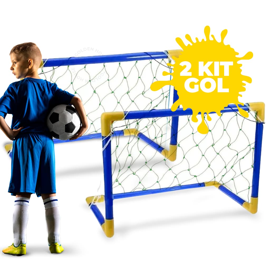 Kit Trave Golzinho Futebol Rede e Bola brinquedo Para Crianças