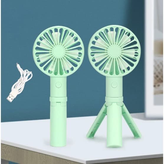 Mini Ventilador De Mesa Dobrável Triângulo Bracket Fan USB Recarregável Silencioso Para Maquiagem - A15