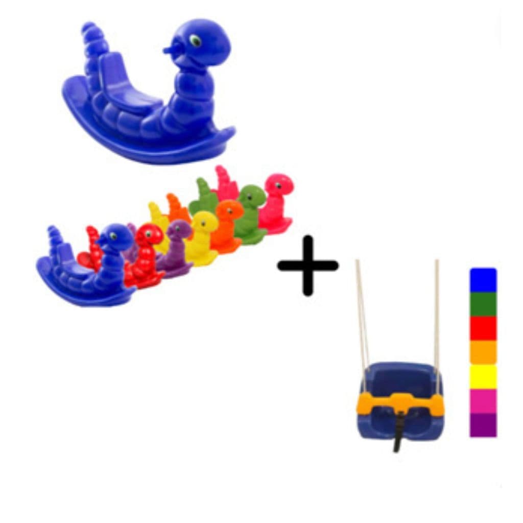 Gangorra Nhoca + Balanço Quadrado - Cores Variadas