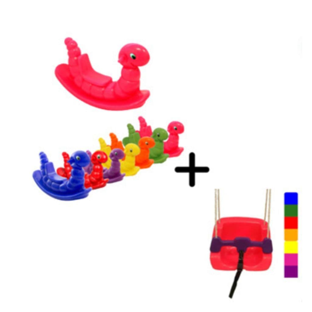 Playground Infantil Gangorra Nhoca + Balanço Quadrado