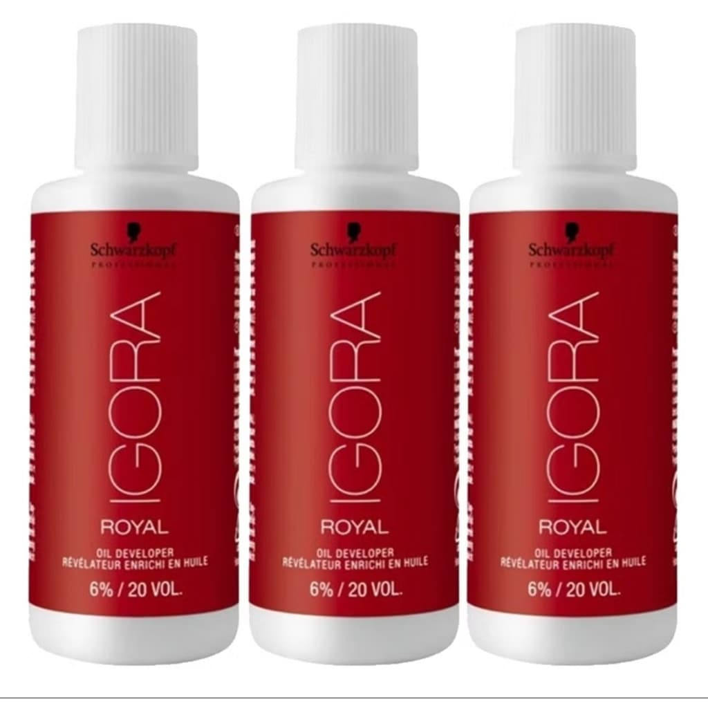 KIT COM 3 (TRÊS )unidades de Ox Água Oxigenada IGORA  (20, 30 ou 40vl) 60ml