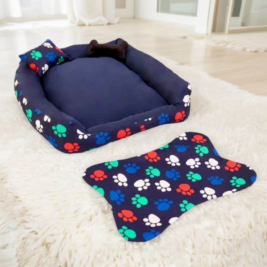 Cama Pet Luxo 4peças Com Zíper Tam (G) 65 x 55  cama para Pets