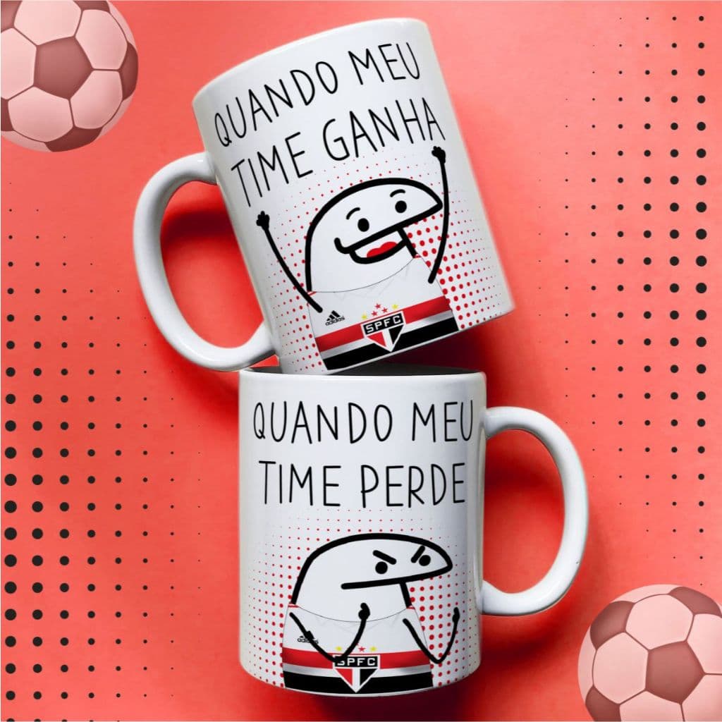 Caneca Personalizada TIMES Flork Torcedor, TRICOLOR  (Varios Modelos)