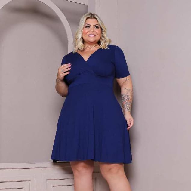 Vestido Plus Size Evangélico Midi Rodado Gode Social G5 60