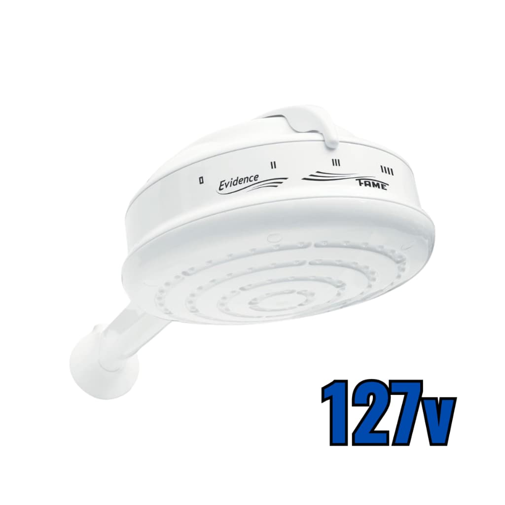 Chuveiro elétrico de parede Fame Evidence branco 5400W 127V