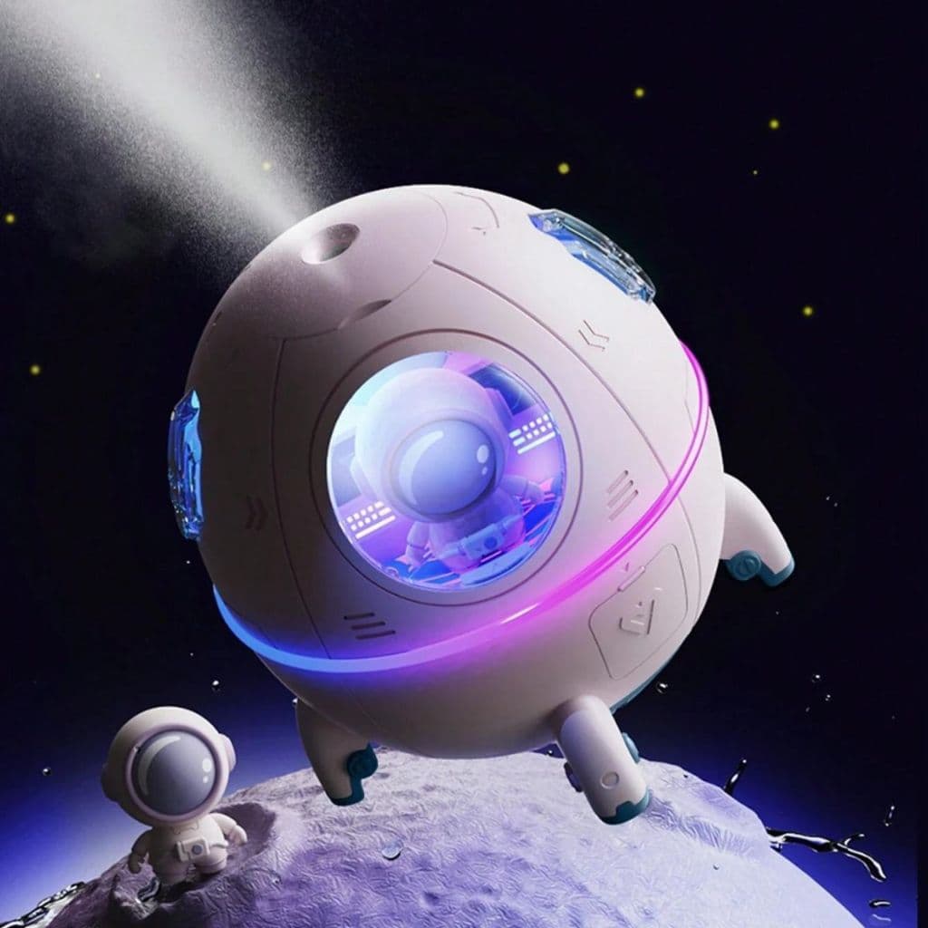 Umidificador de Ar Astronauta 220ml Difusor De Óleo Essencial- Luz LED Colorida USB