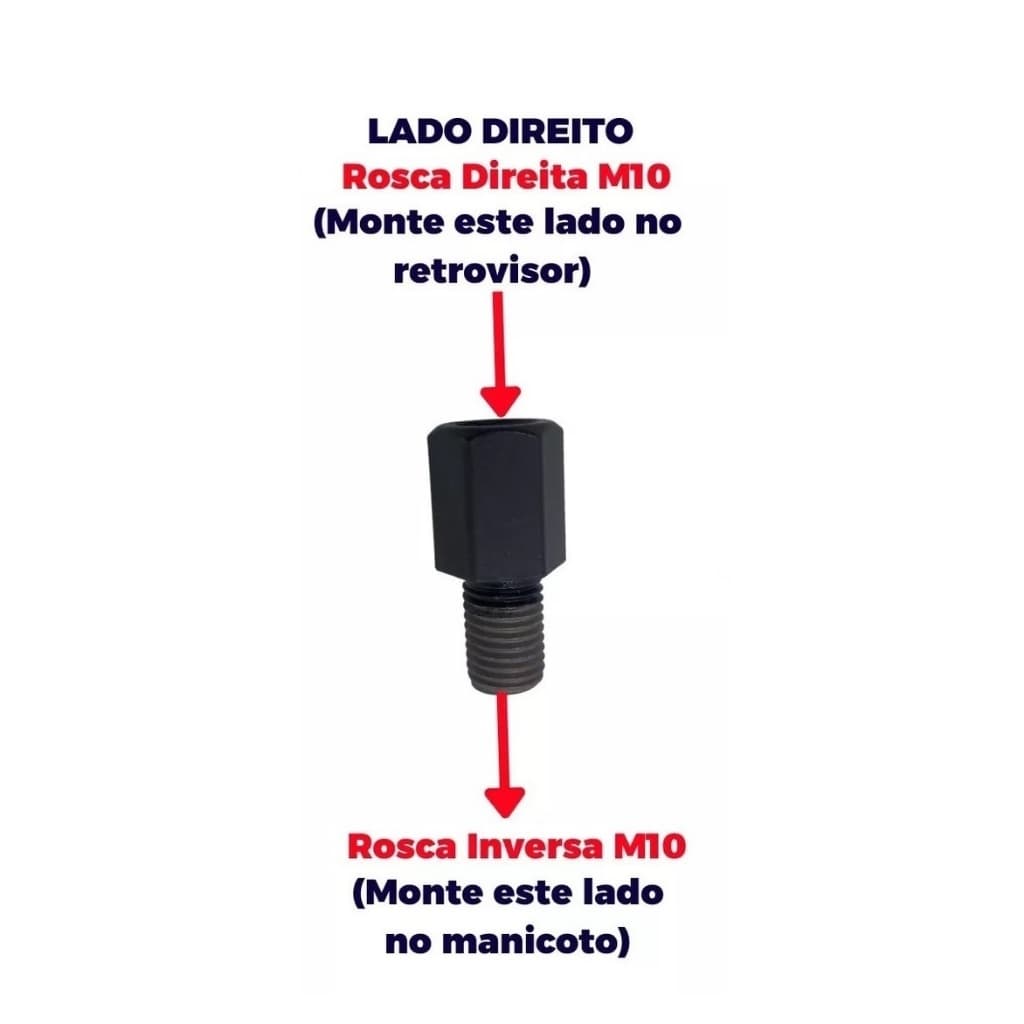 Adaptador Retrovisor Compatível Honda M10 P/moto Yamaha
