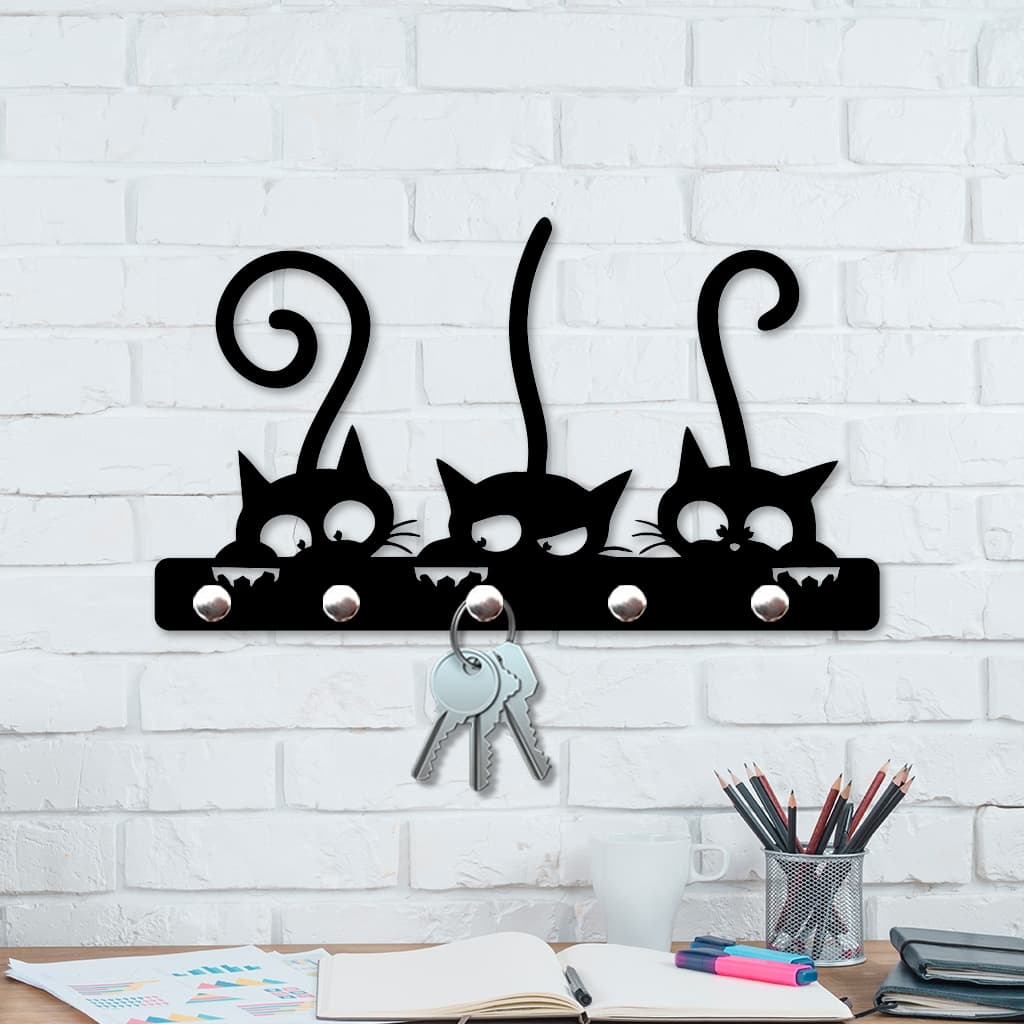 Porta Chaves Decorativo Autocolante 3mm Praticidade e Estilo para Sua Casa