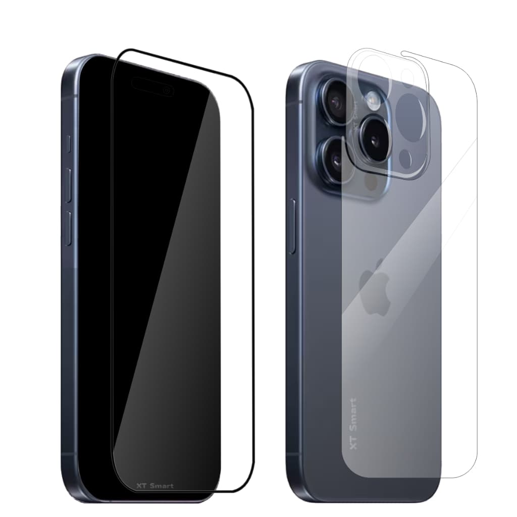 Película 3D Vidro Para IPhone 15 Pro | Película Traseira 9D | Película da Câmera 3D