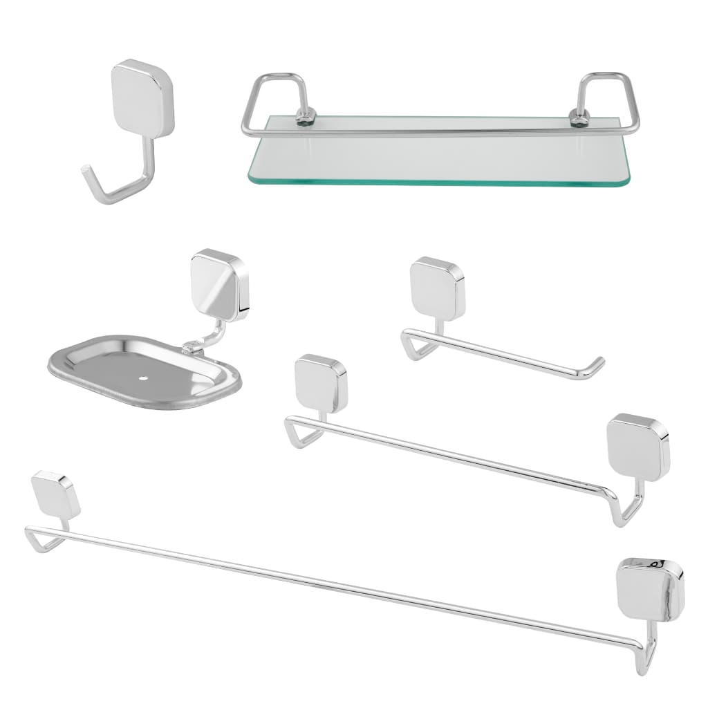 Kit Acessórios 06 Peças Venezza Para Banheiro Cromado