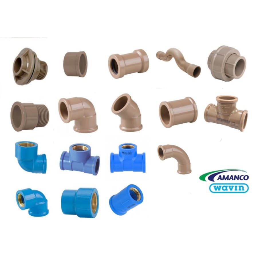Conexoes Agua 3/4 Amanco Marrom Azul