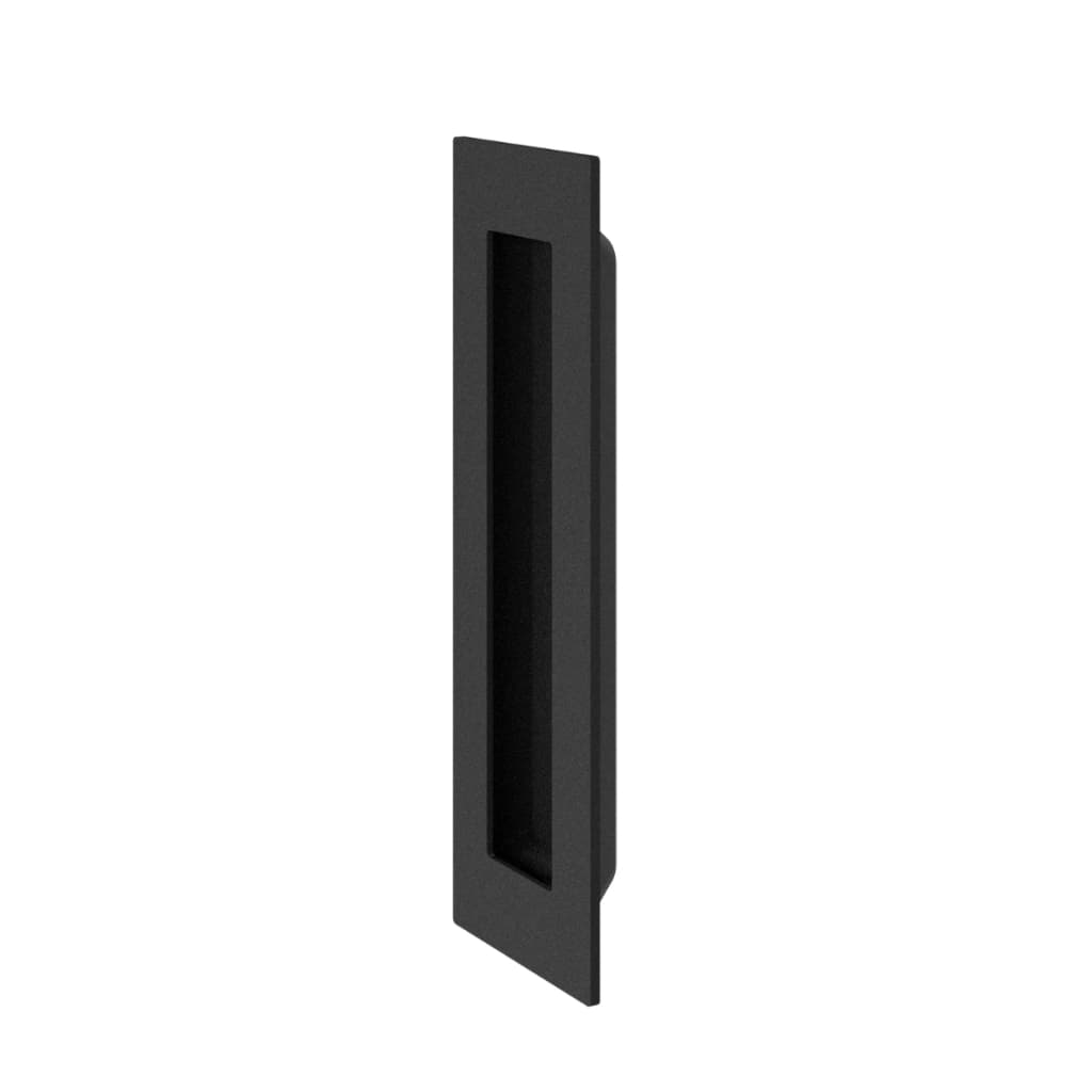 Puxador Concha Embutir Pado 15cm Porta Correr Inox Preto Unitário
