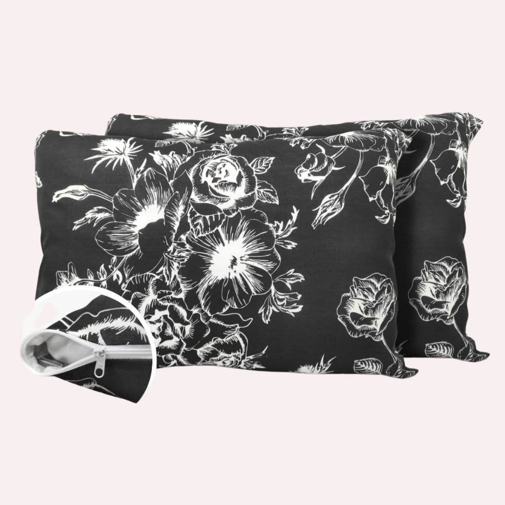 Kit 2 Fronhas De Travesseiro Estampada Com Zíper Capa Protetora Malha Gel Premium Resistente 70x50cm