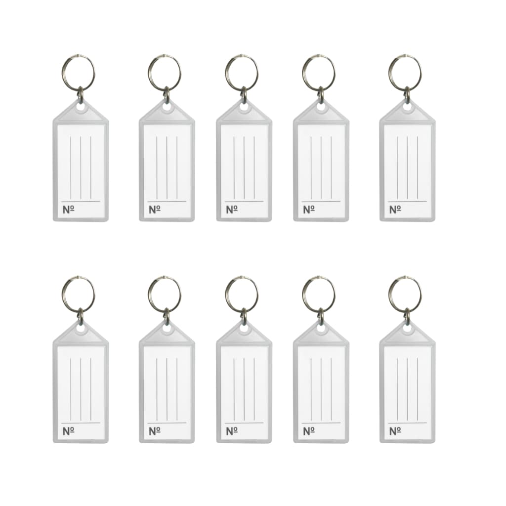 Chaveiro Acrimet 140.5 plastico com etiqueta de identificação cor cristal pt com 10