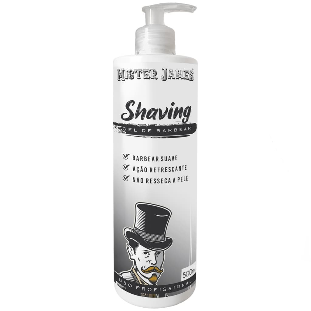 Gel De Barbear Transparente Shaving Mister James 500ml