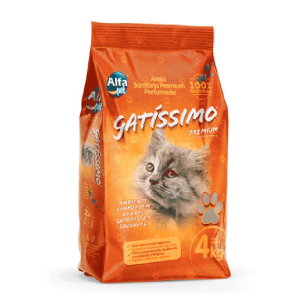 Areia Higiênica Gatíssimo 1 unidade de 4 kg