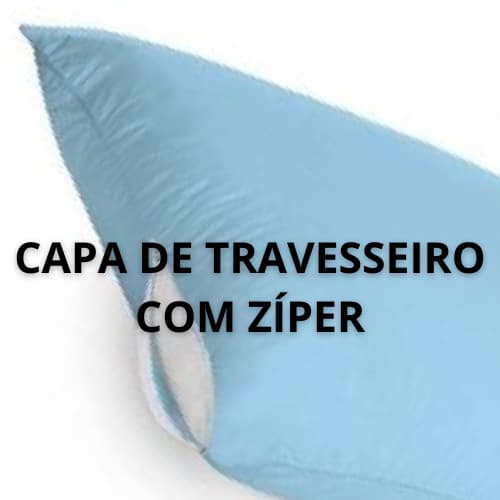 Capa Travesseiro Azul: Aumenta a durabilidade e resistência do seu travesseiro, proteja-se contra ácaros