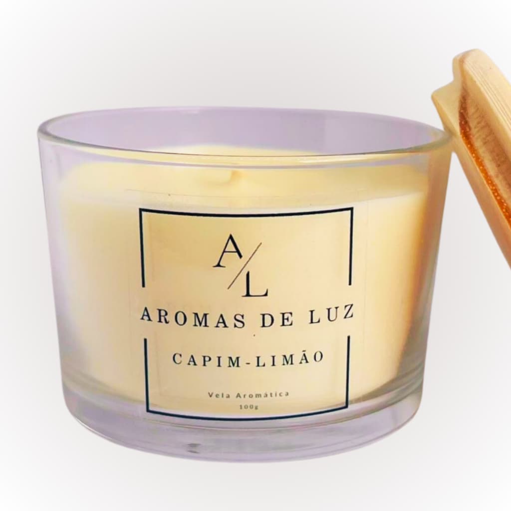 Vela Aromática Perfumada Premium No Vidro Decorativa 100g Cera de Coco Vegana