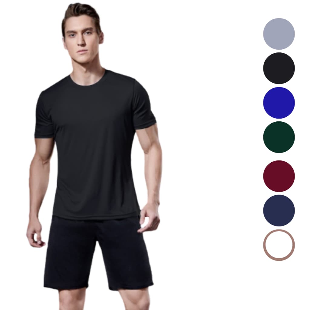 Camisa Térmica Manga Curta Proteção Uv 50+ Blusa Academia Esportes Masculina Segunda Pele
