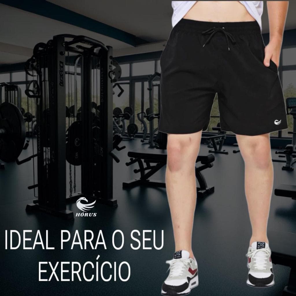 KIT 2 BERMUDA  Masculina Short Masculino treino Academia HS tactel