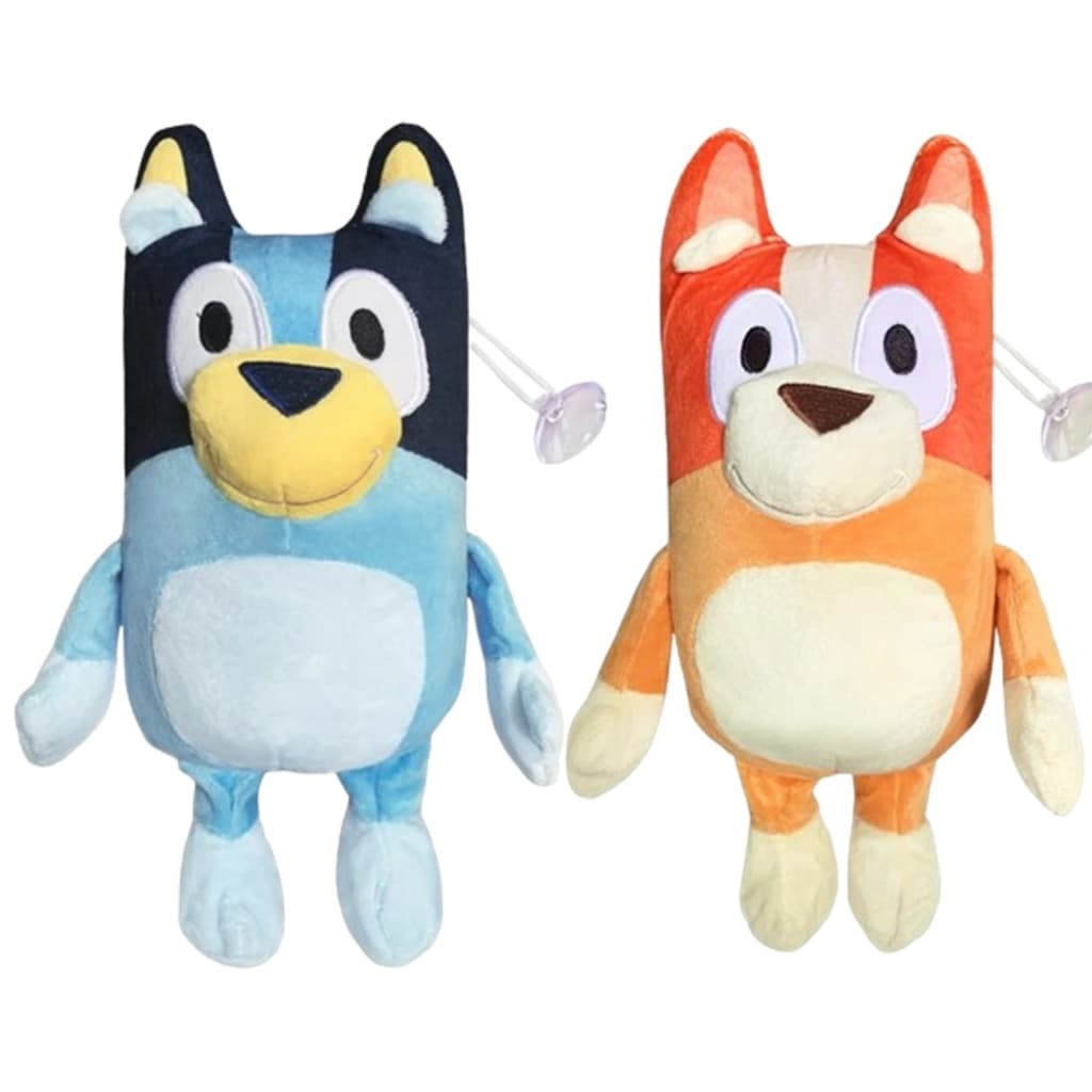 Kit com 2 Pelúcias Bluey e Bingo ou Bandit e Chilli Escolha no Anúncio