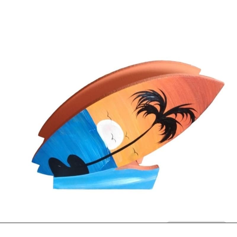 Porta guardanapo de prancha de surf paisagem em MDF