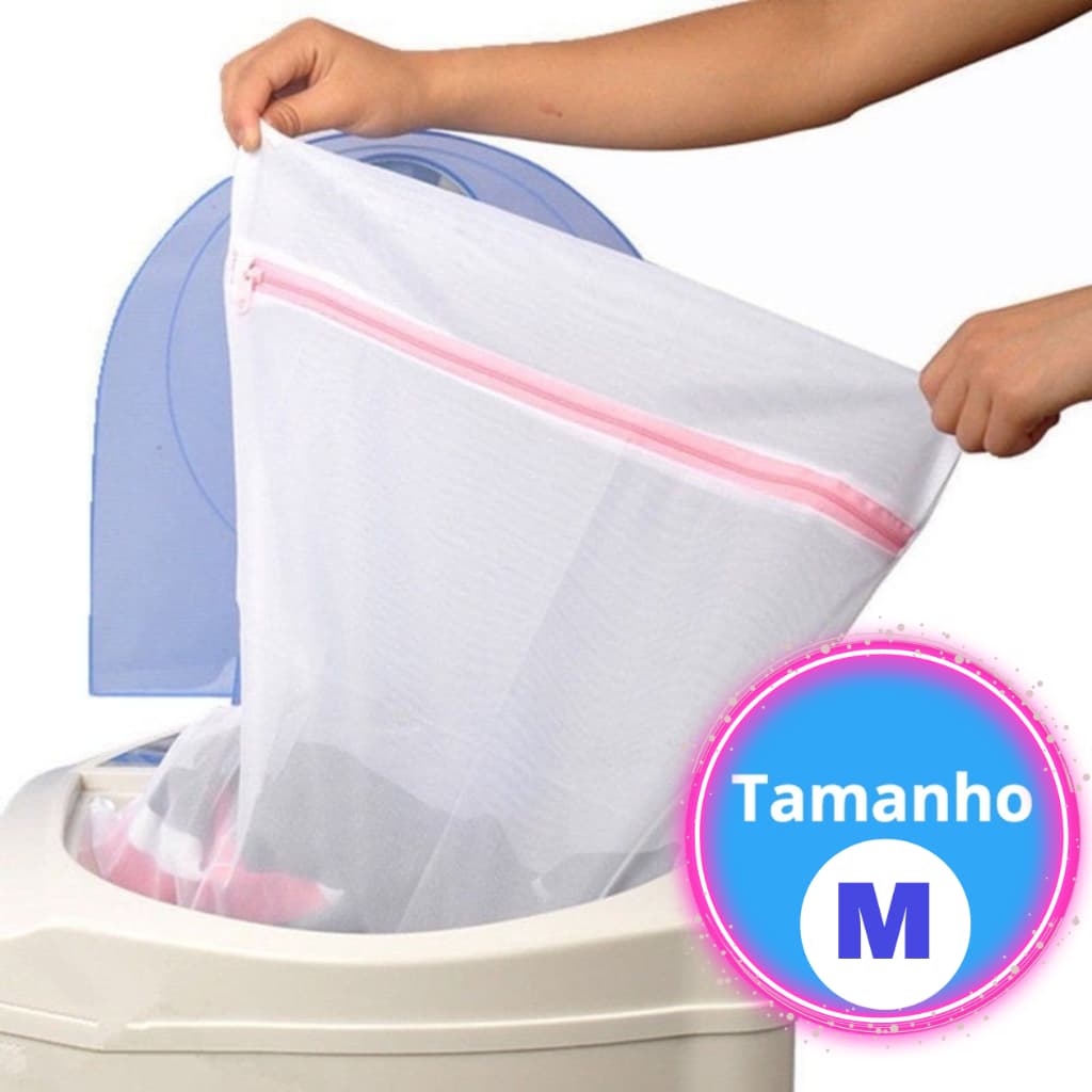 Saco para Lavar Roupa Delicada Médio 40x50cm