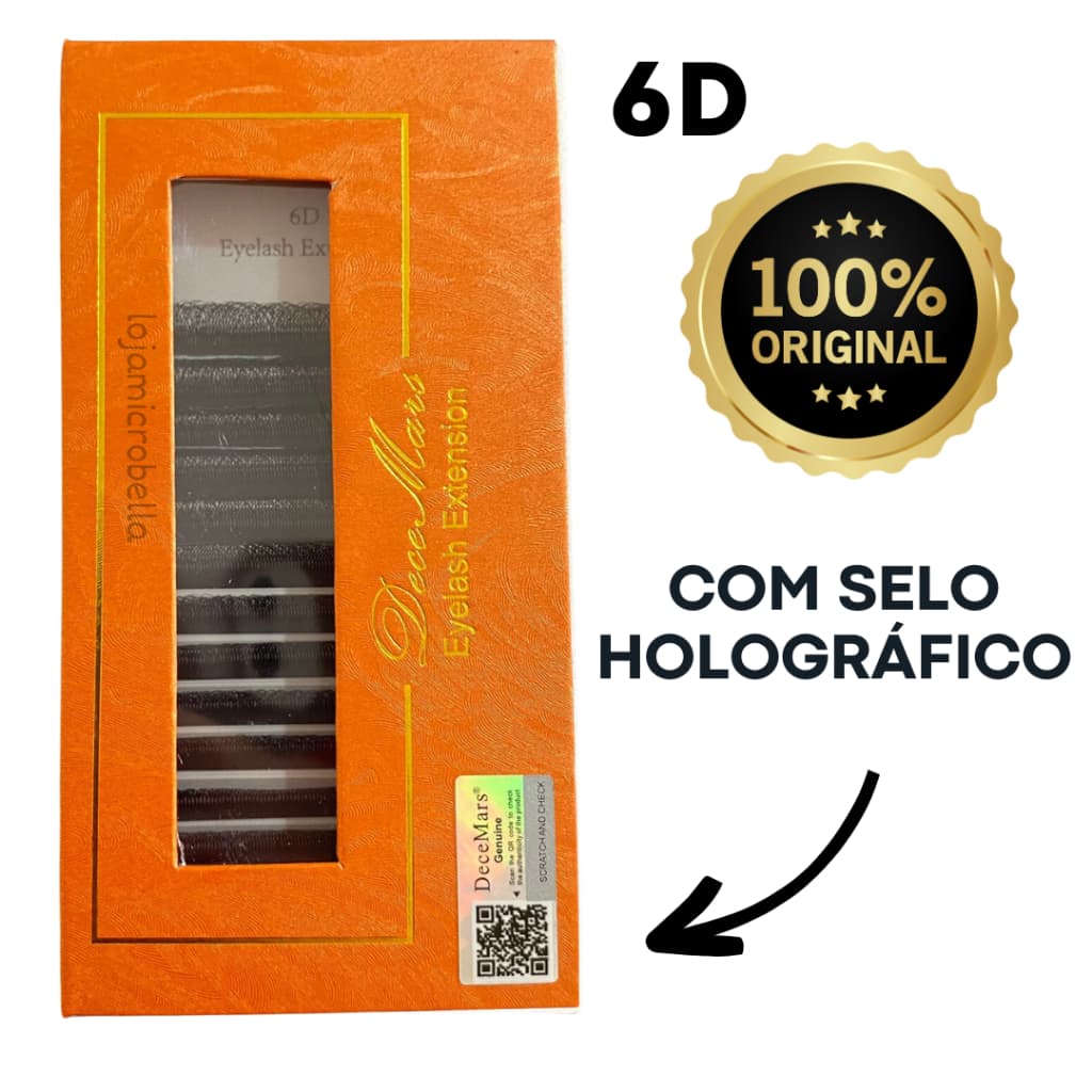 Cílios Extensão W 6D Profissional Volume Egípcio 12 Linhas-Decemars 6D