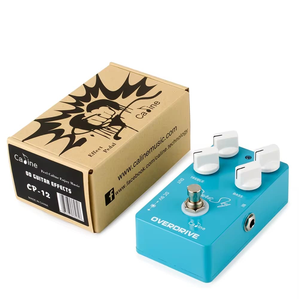 Pedal de Guitarra Caline CP-12 Pure Sky OD Pedal de Efeito de Guitarra Pure And Clean Overdrive True Bypass Acessórios