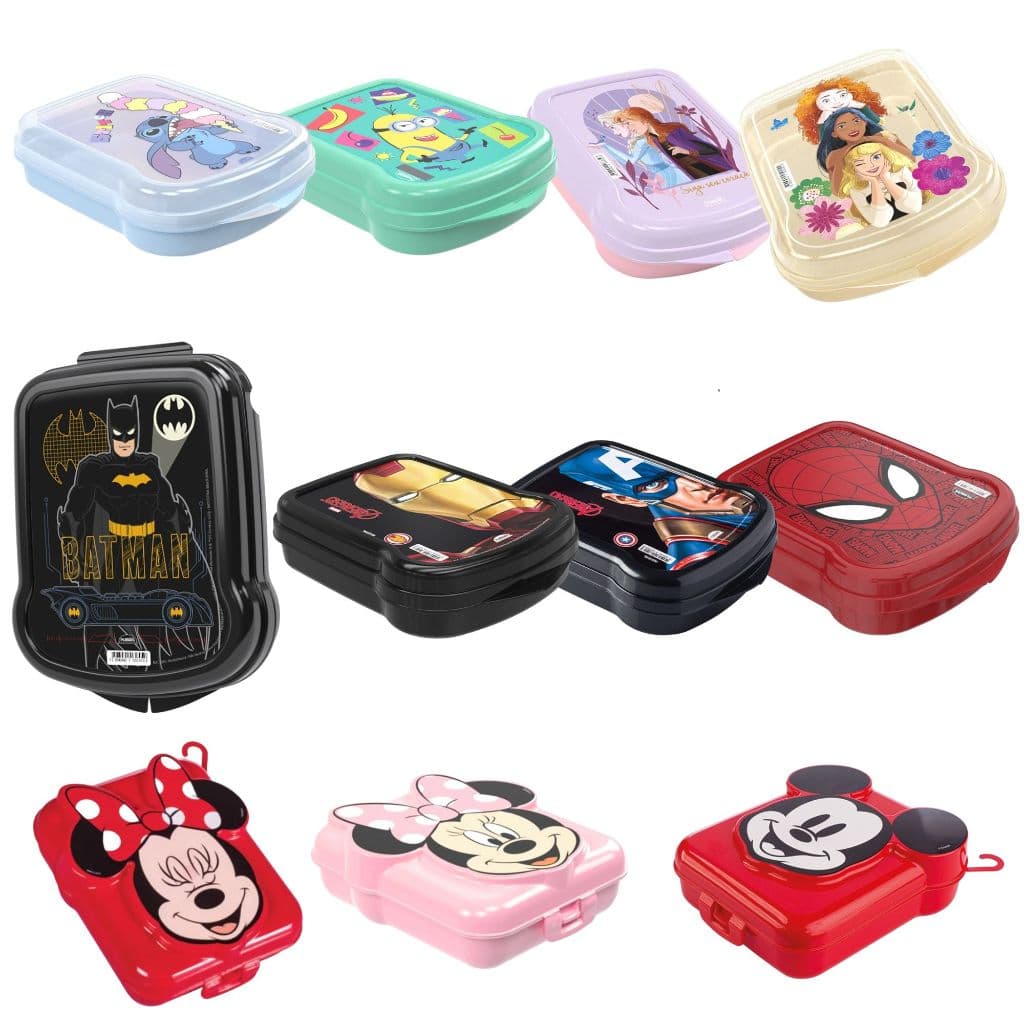 Porta Sanduiche da Disney Sanduicheira Lancheira Minnie Mickey Princesas Frozen Plasútil