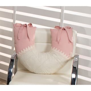 Almofada Amamentar Borboletas Maria Rose Blush com Linho