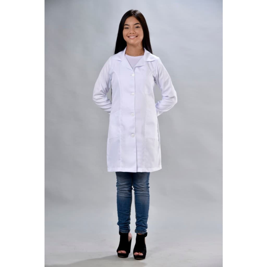 Jaleco Feminino BRIM (100% algodão) Com Punho