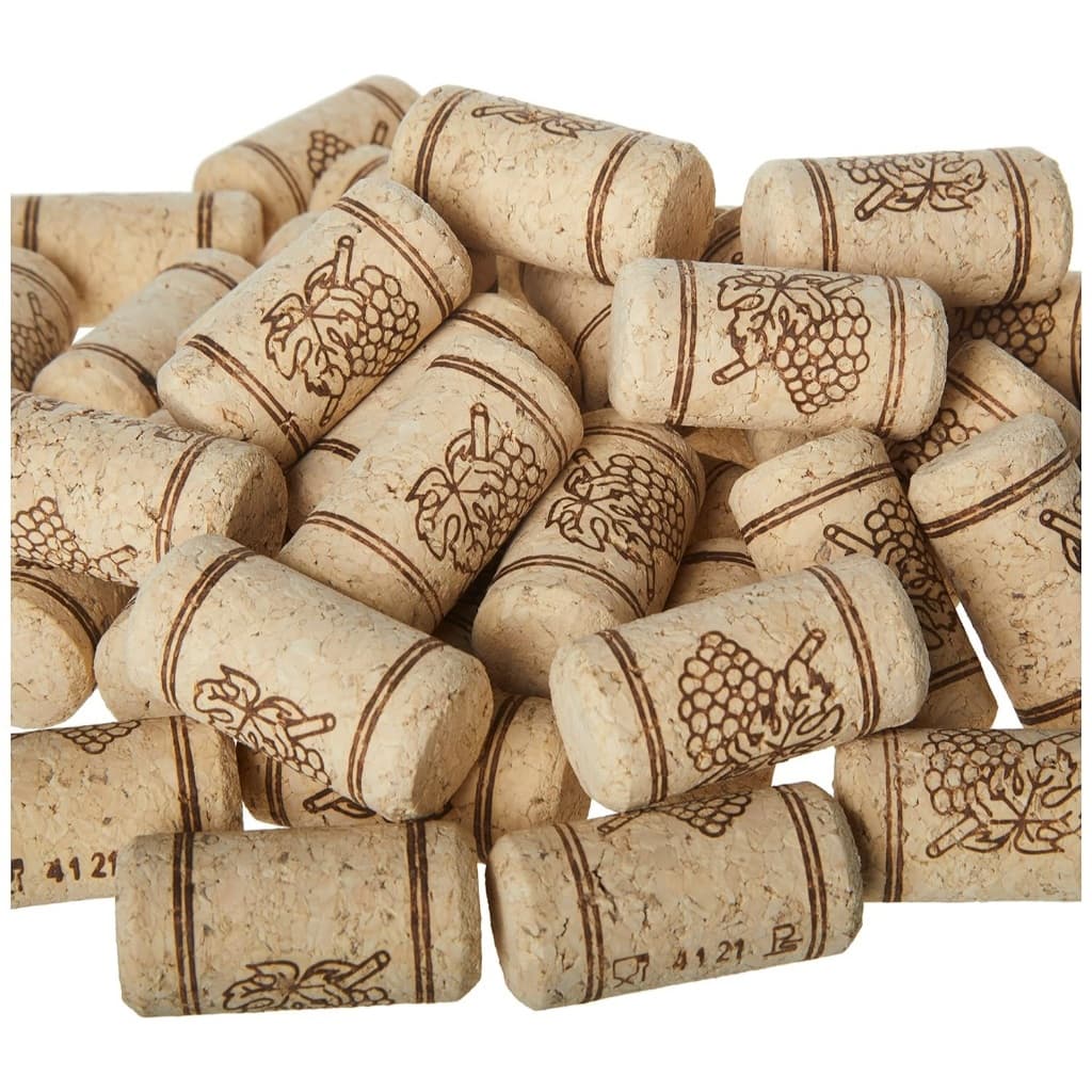 Pacote com 25 rolhas de cortiça 32 x 23 desenhada / Rolha de vinho