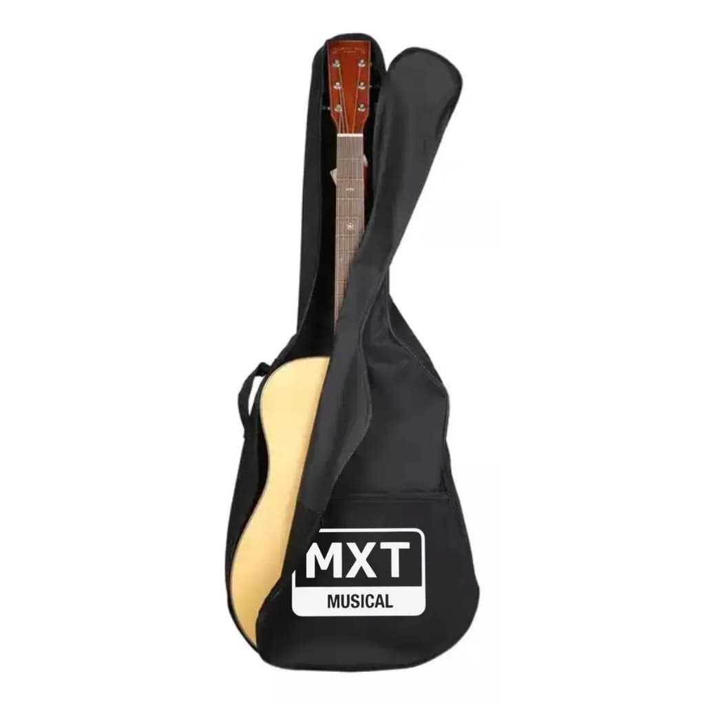 Capa Case Bolsa Para Violão Preta Com Alça Ombro Mxt Violao