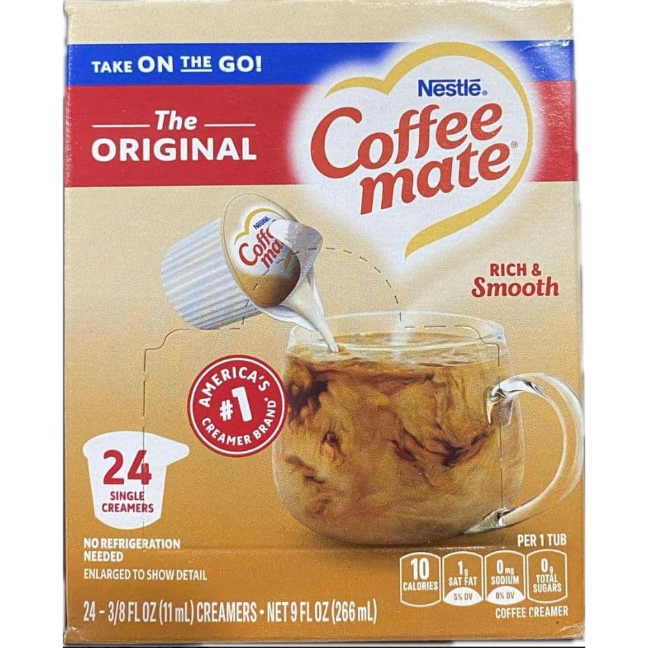Coffee mate creme para café liquido Original 24 unidades 11ml cada