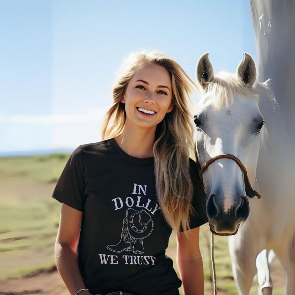 camiseta feminina Blusinha T-shirt feminina 100% Algodão tendência blusa Country In Dolly