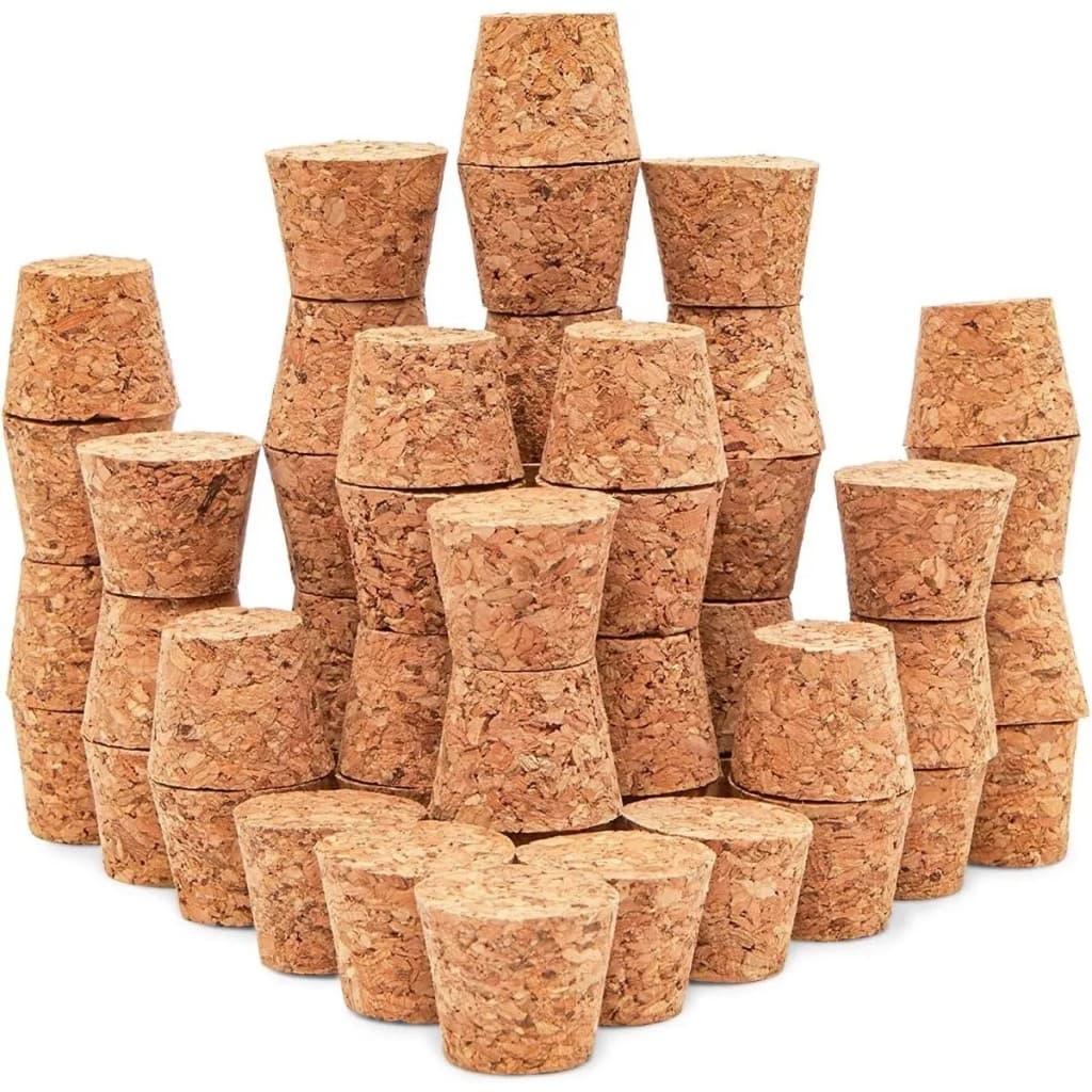 Kit 100 Peças Rolhas De Cortiça 19x23x19 P/ Garrafa Litro